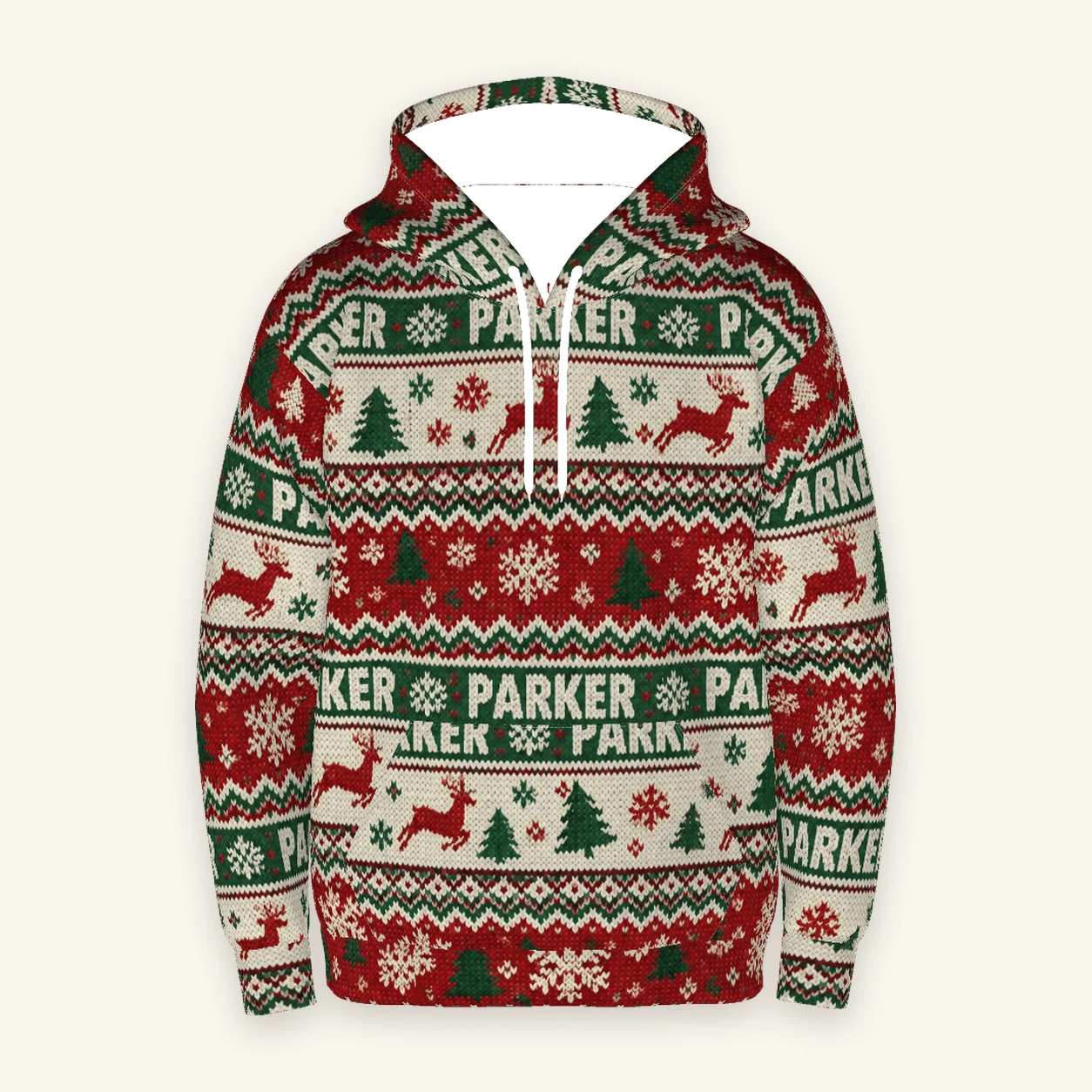 Your name in the pattern on All-Over Print Unisex Pullover Hoodie