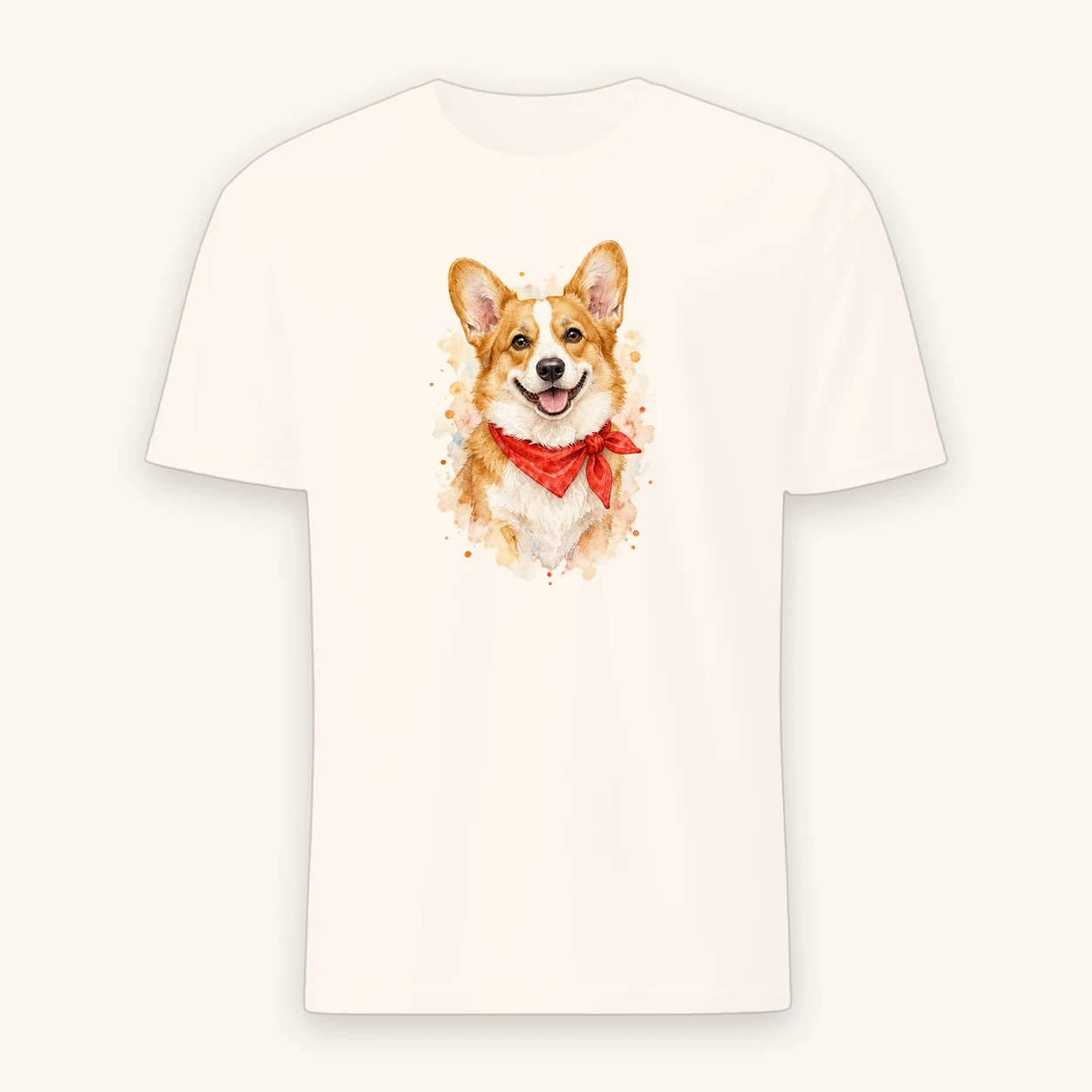 The watercolor portrait on Softstyle T-Shirt