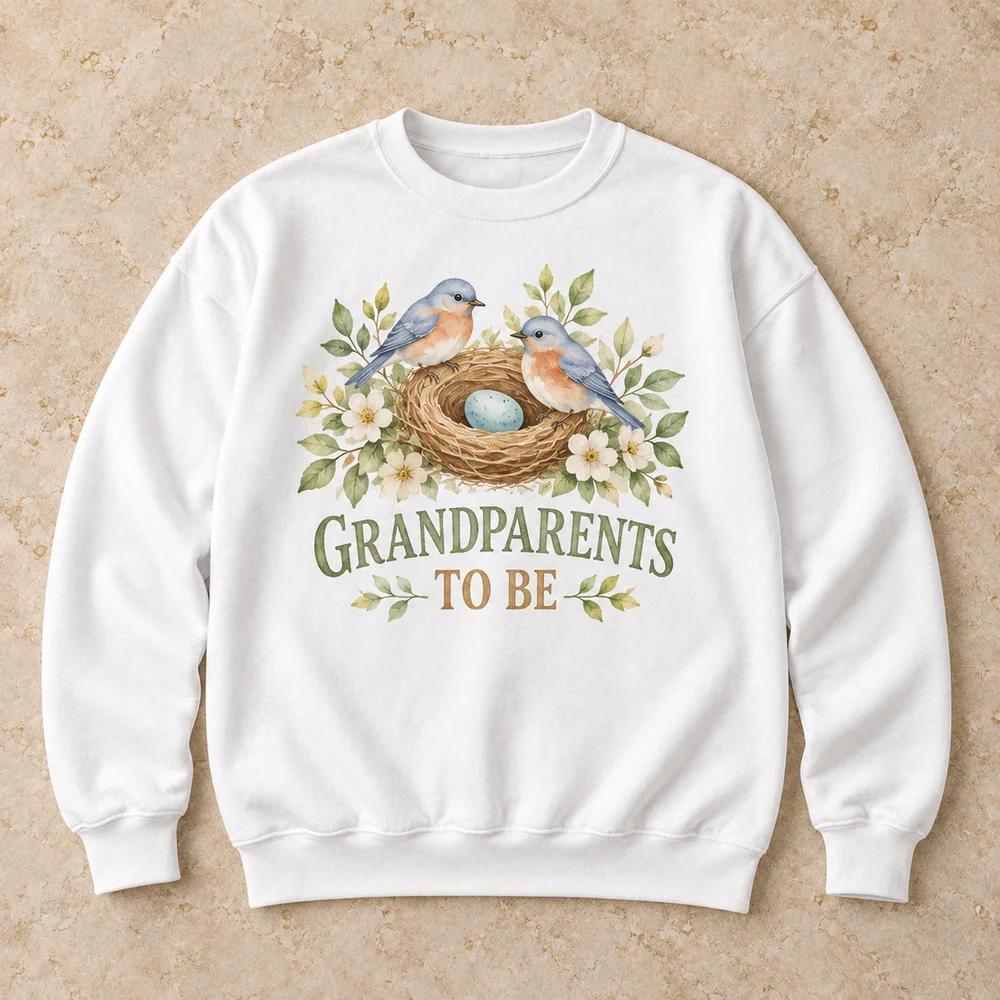 A new egg in the nest on Heavy Blend Crewneck Sweatshirt