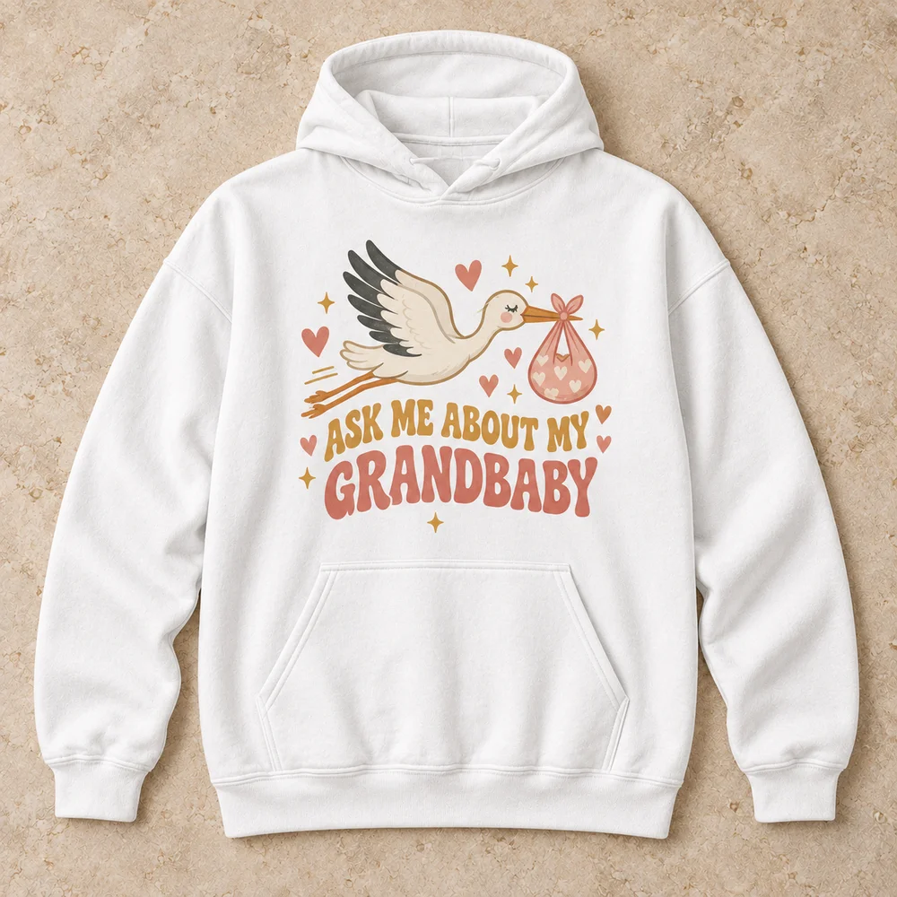 Ask me about my grandbaby on Heavy Blend Hoodie