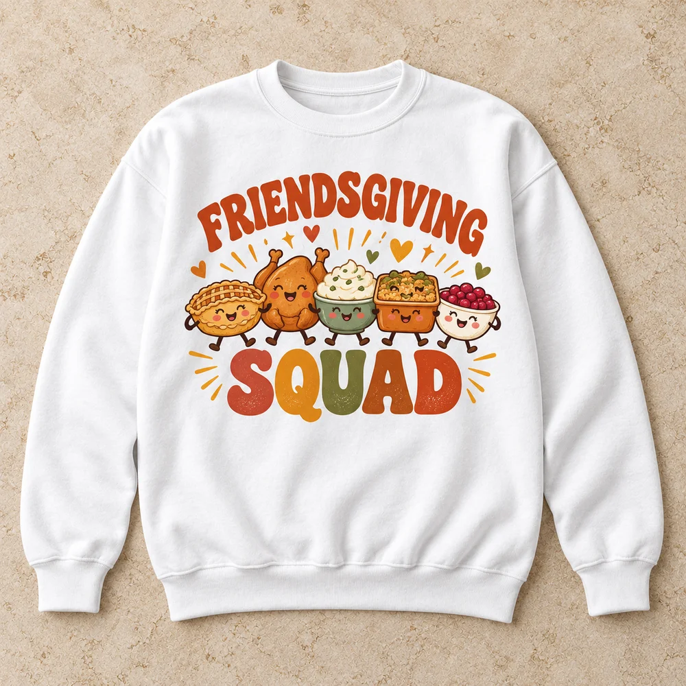 Friendsgiving squad on Heavy Blend Crewneck Sweatshirt