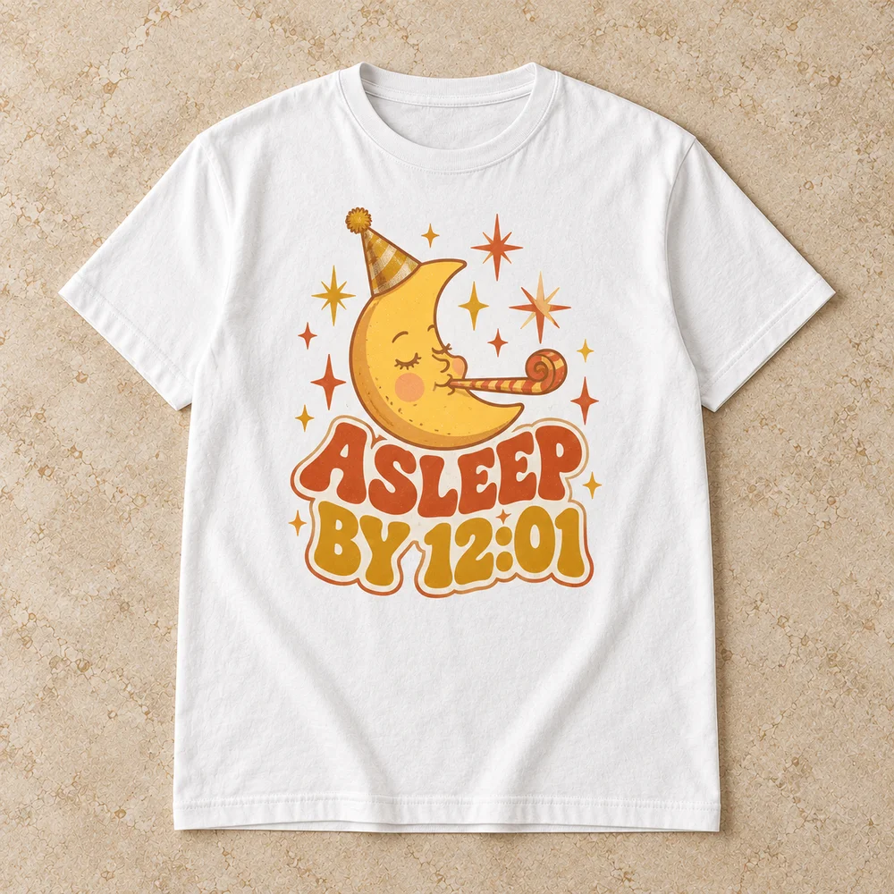 Asleep by 12:01 on Garment-Dyed Heavyweight Tee