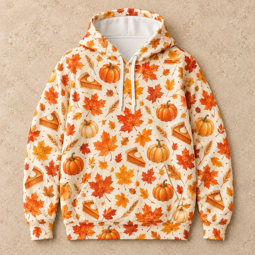Autumn all over on All-Over Print Unisex Pullover Hoodie