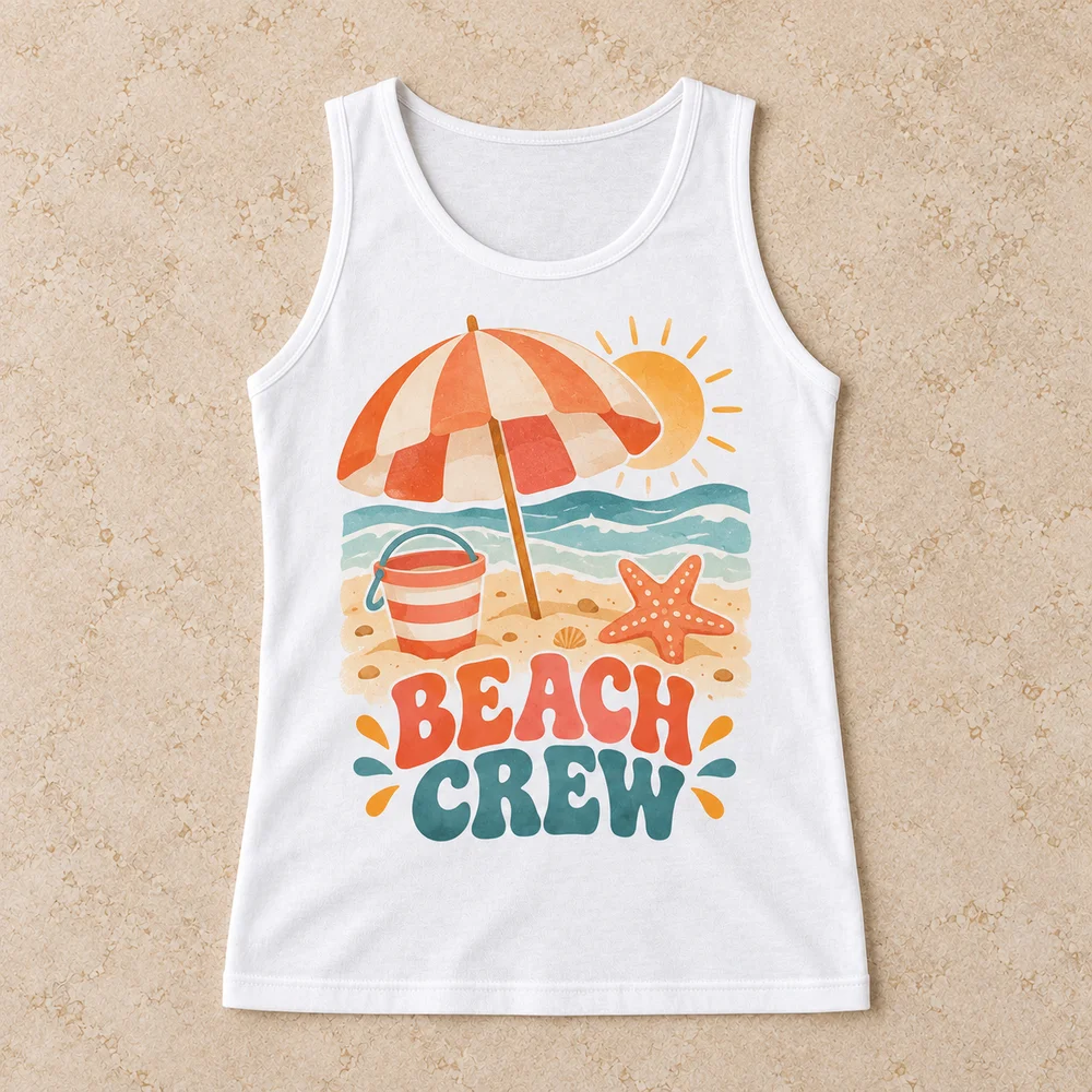 Beach crew on Unisex Jersey Tank