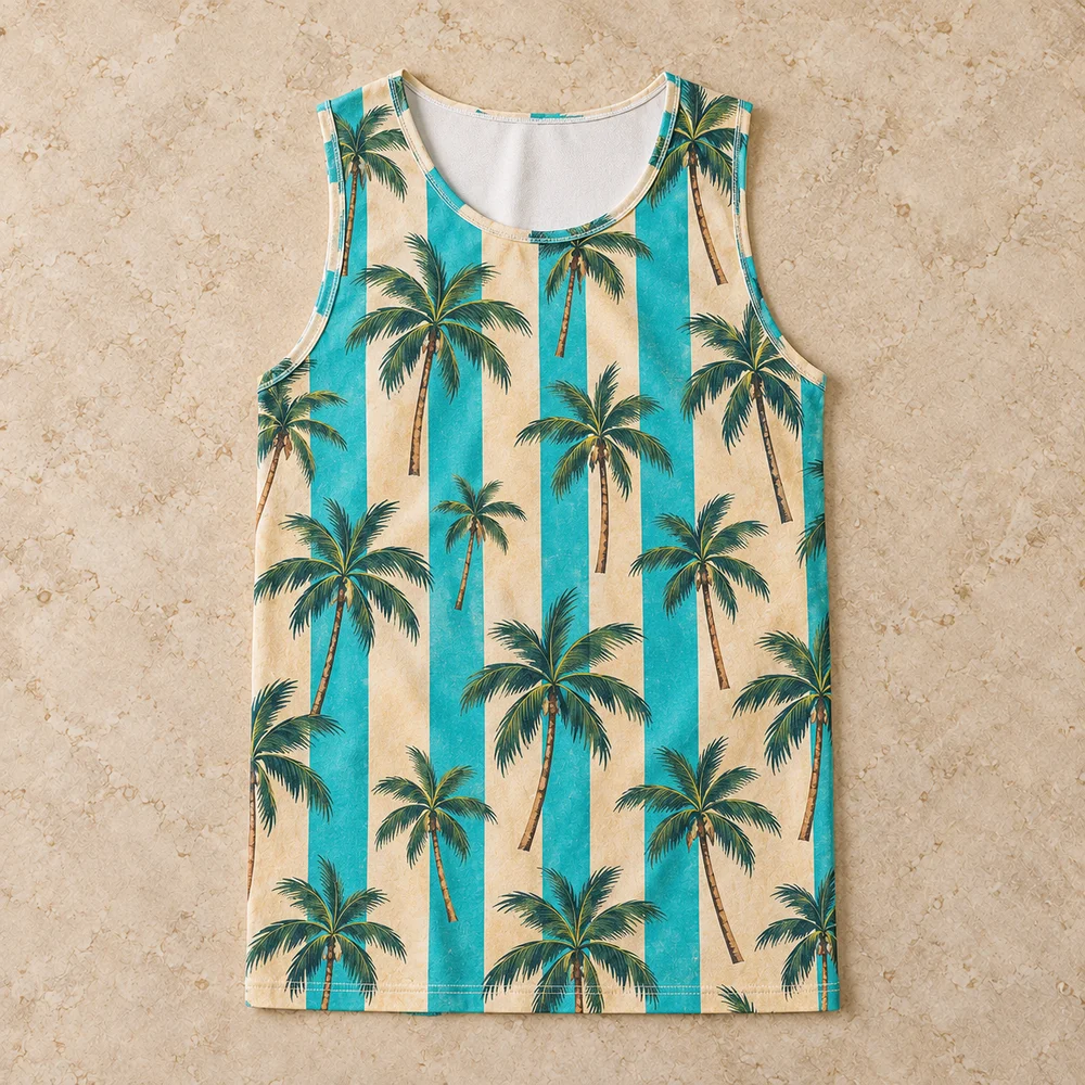 Palm stripes on All-Over Print Men's Tank
