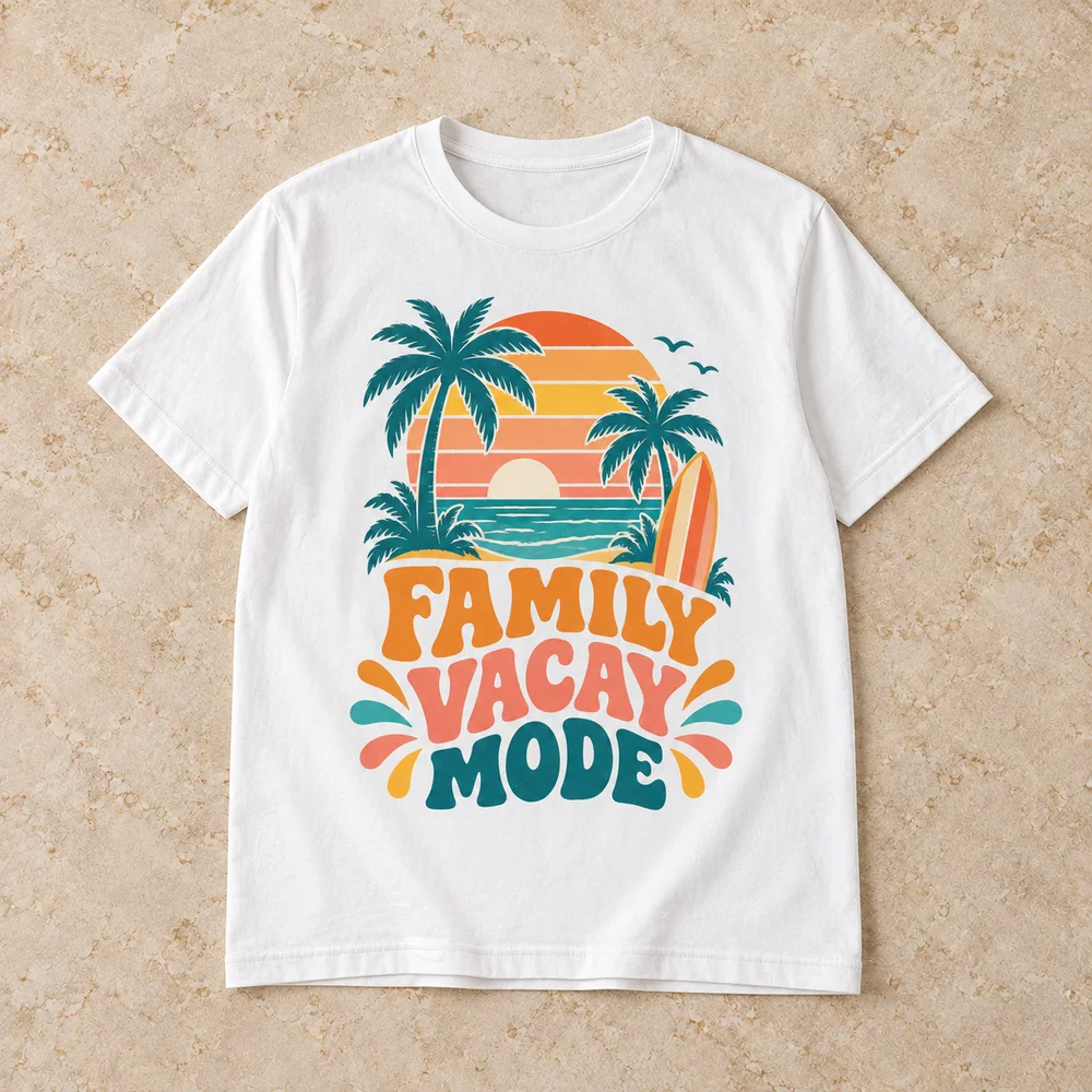 Family vacay mode on Unisex Jersey Tee