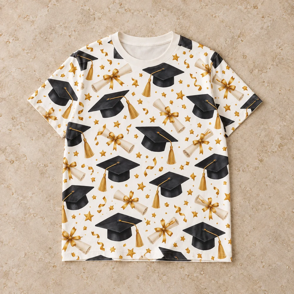 Caps and confetti on All-Over Print Men's Tee