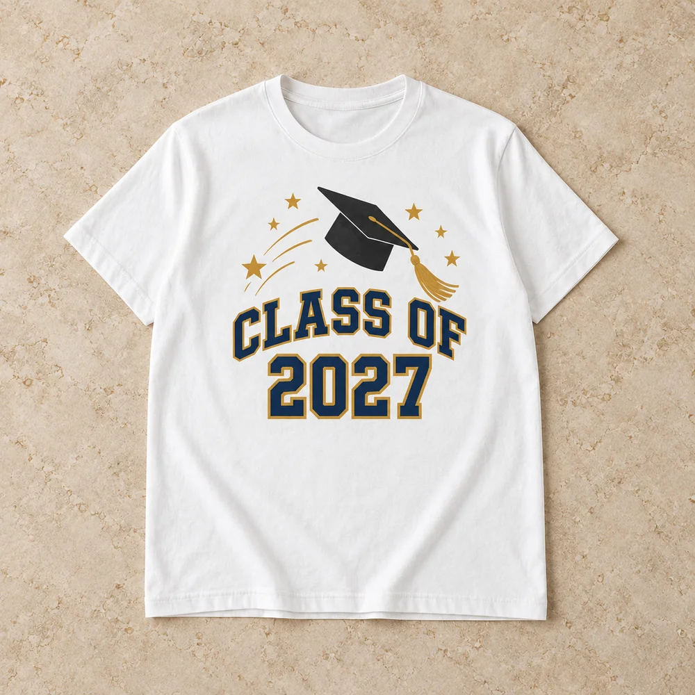 Class of 2027 on Unisex Jersey Tee