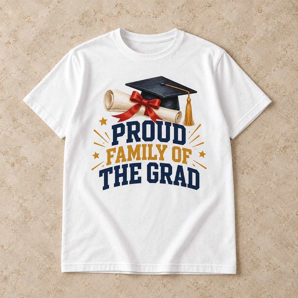Proud family of the grad on Softstyle T-Shirt