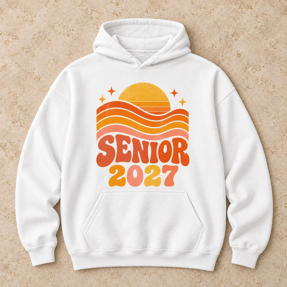 Senior sunset on Heavy Blend Hoodie