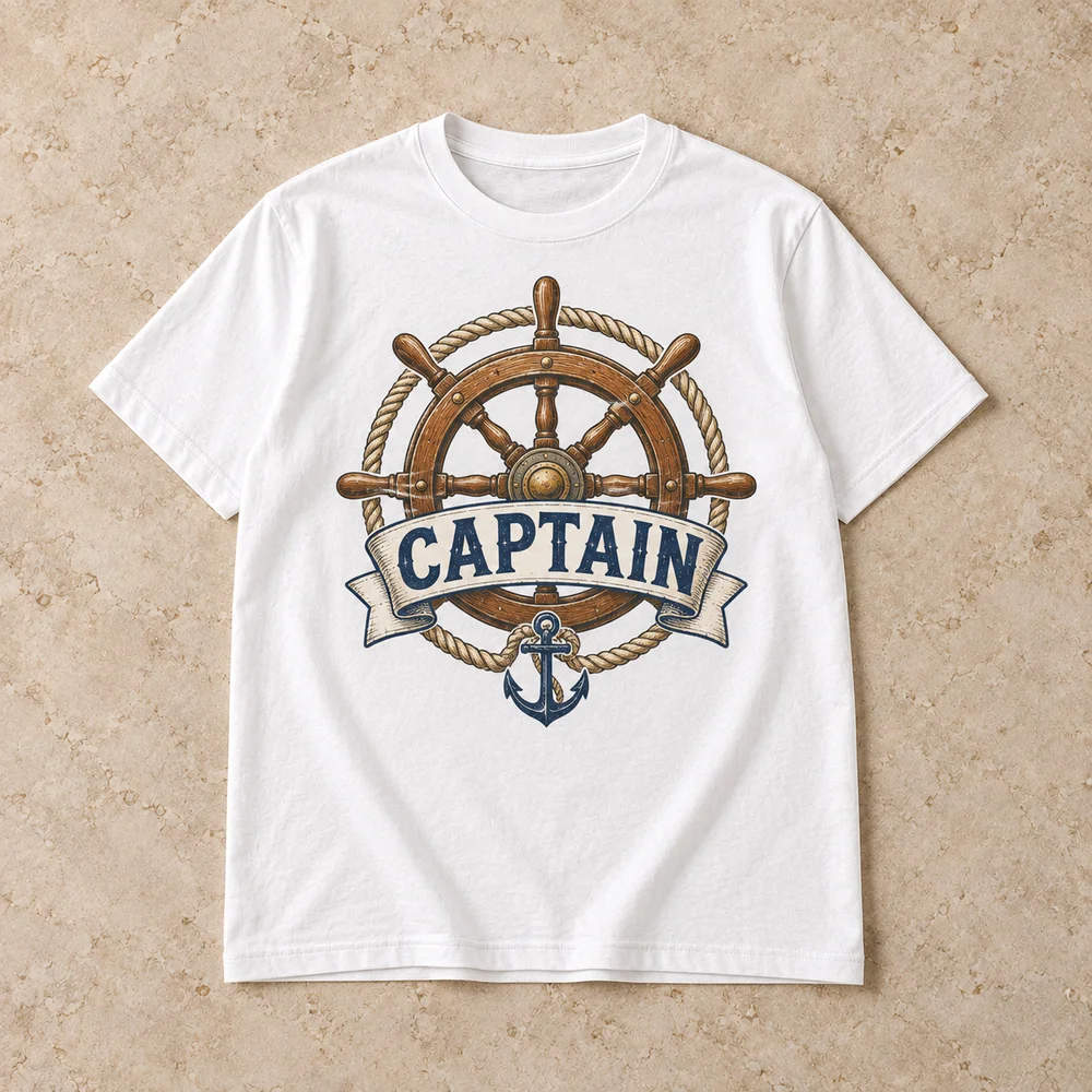 The captain on Heavy Cotton Tee
