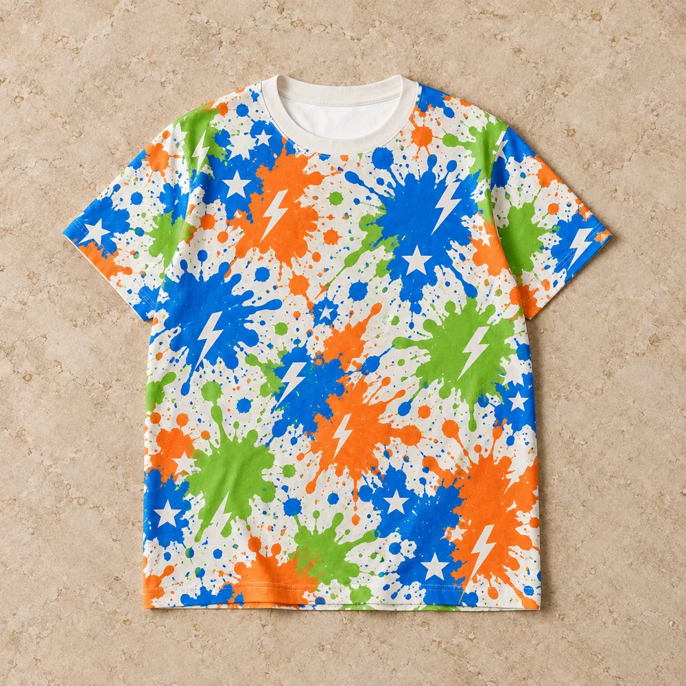 Team color splash on All-Over Print Men's Tee