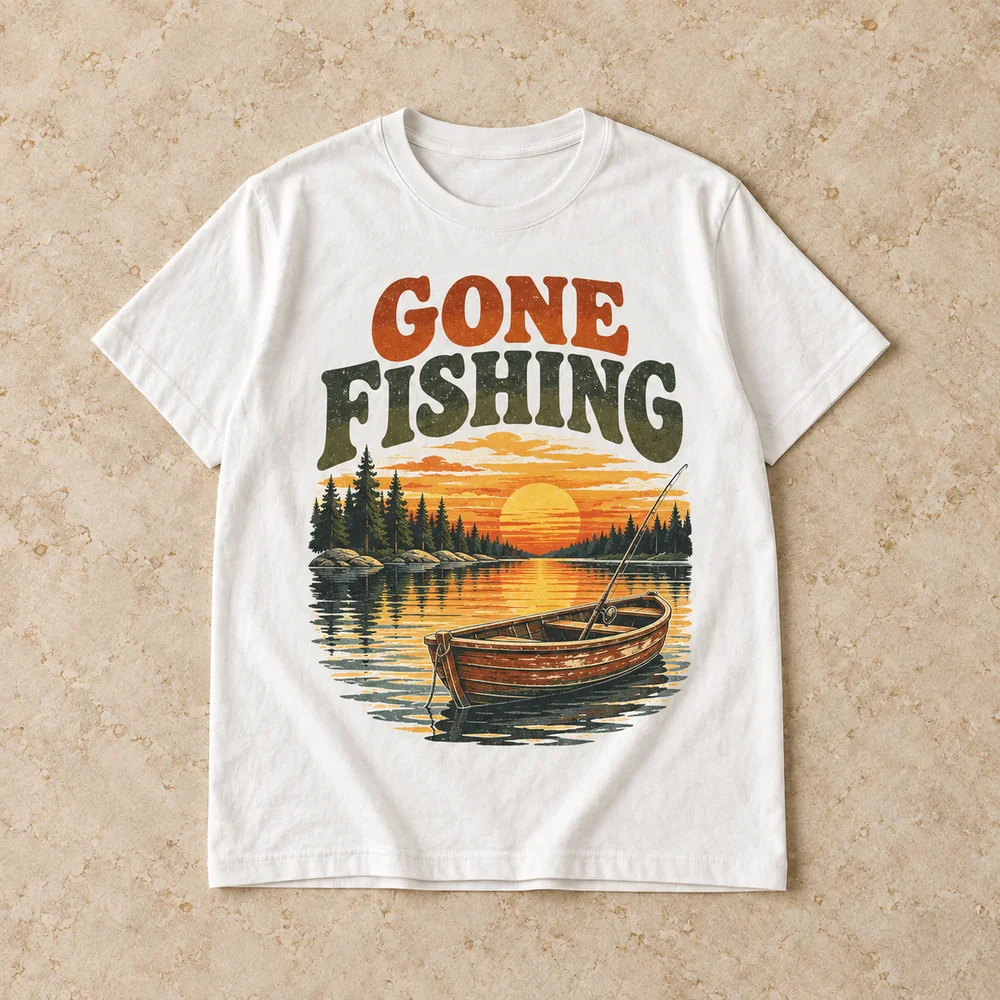 Gone fishing on Garment-Dyed Heavyweight Tee