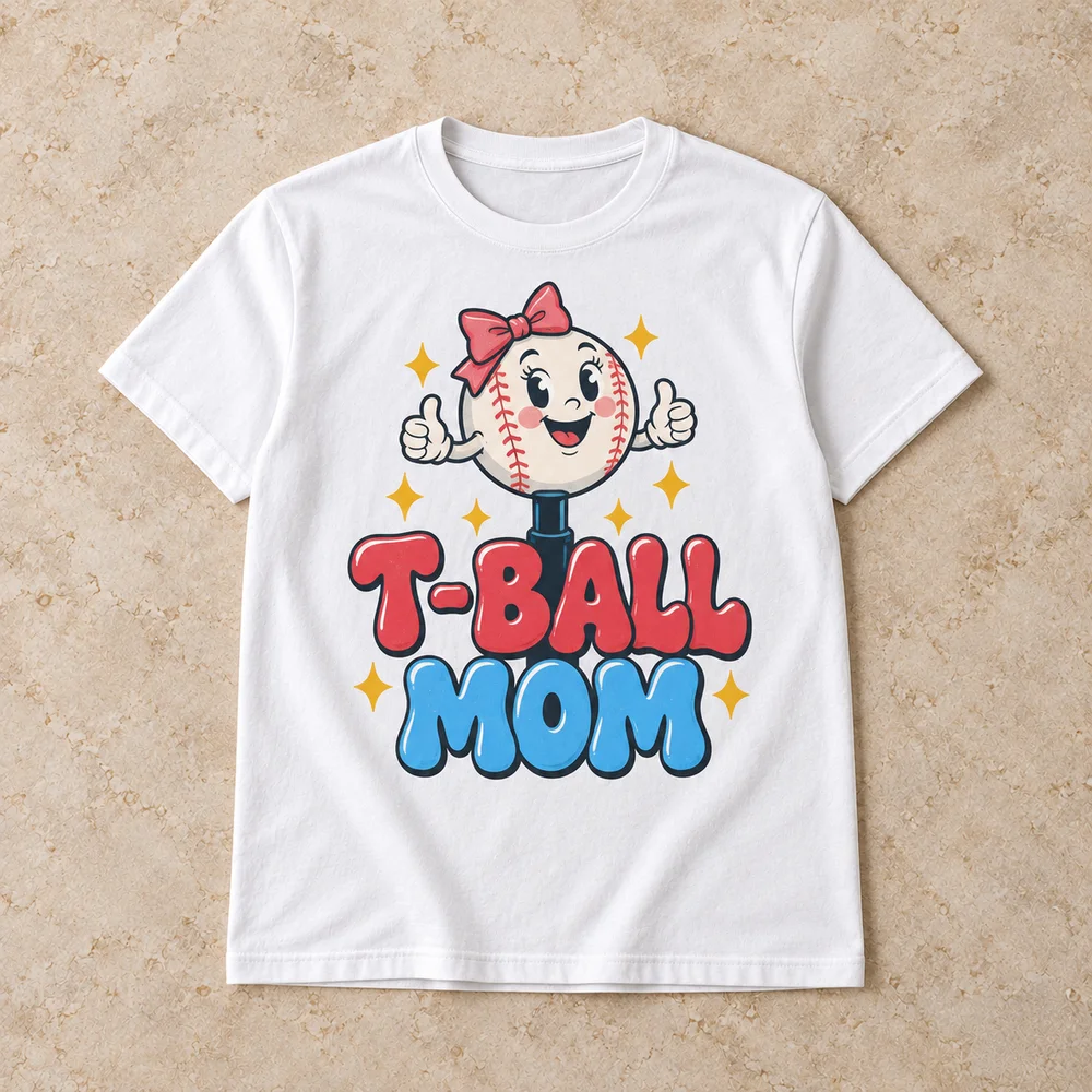 T-ball mom on Women's Softstyle T-Shirt