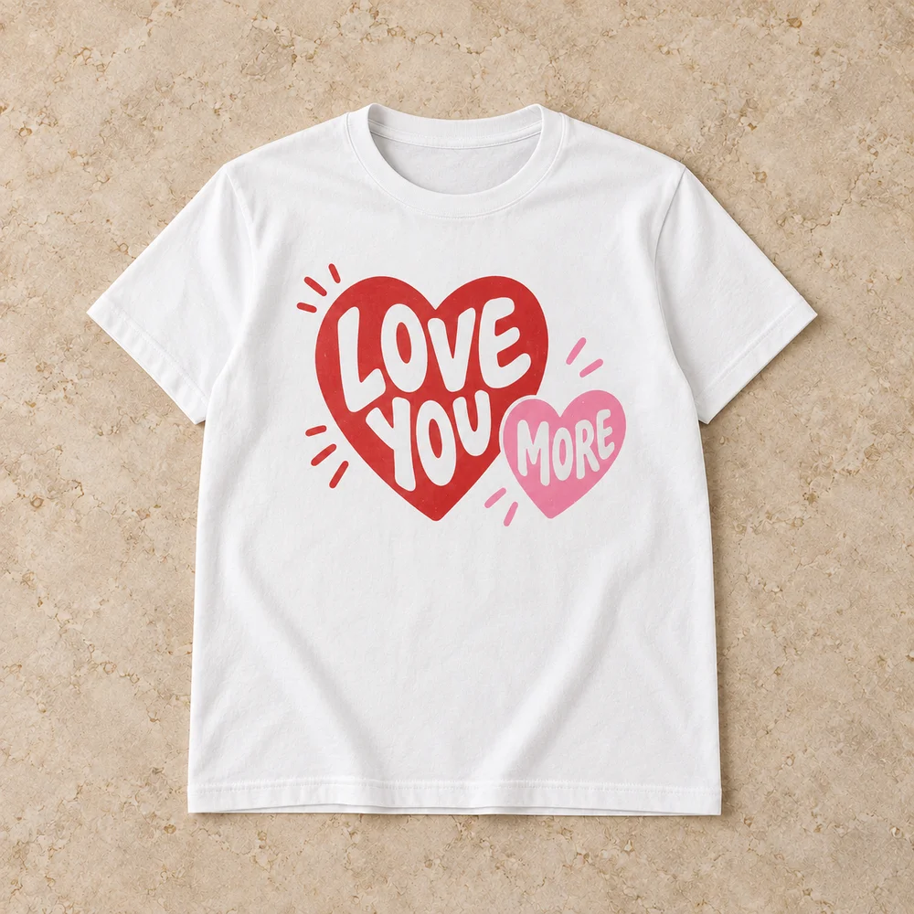 Love you more on Women's Softstyle T-Shirt