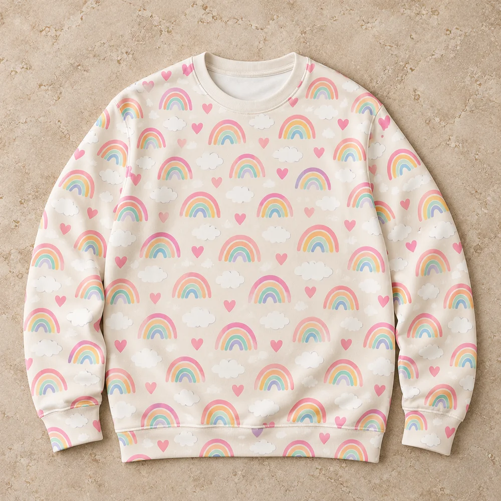 Little rainbows on All-Over Print Unisex Sweatshirt