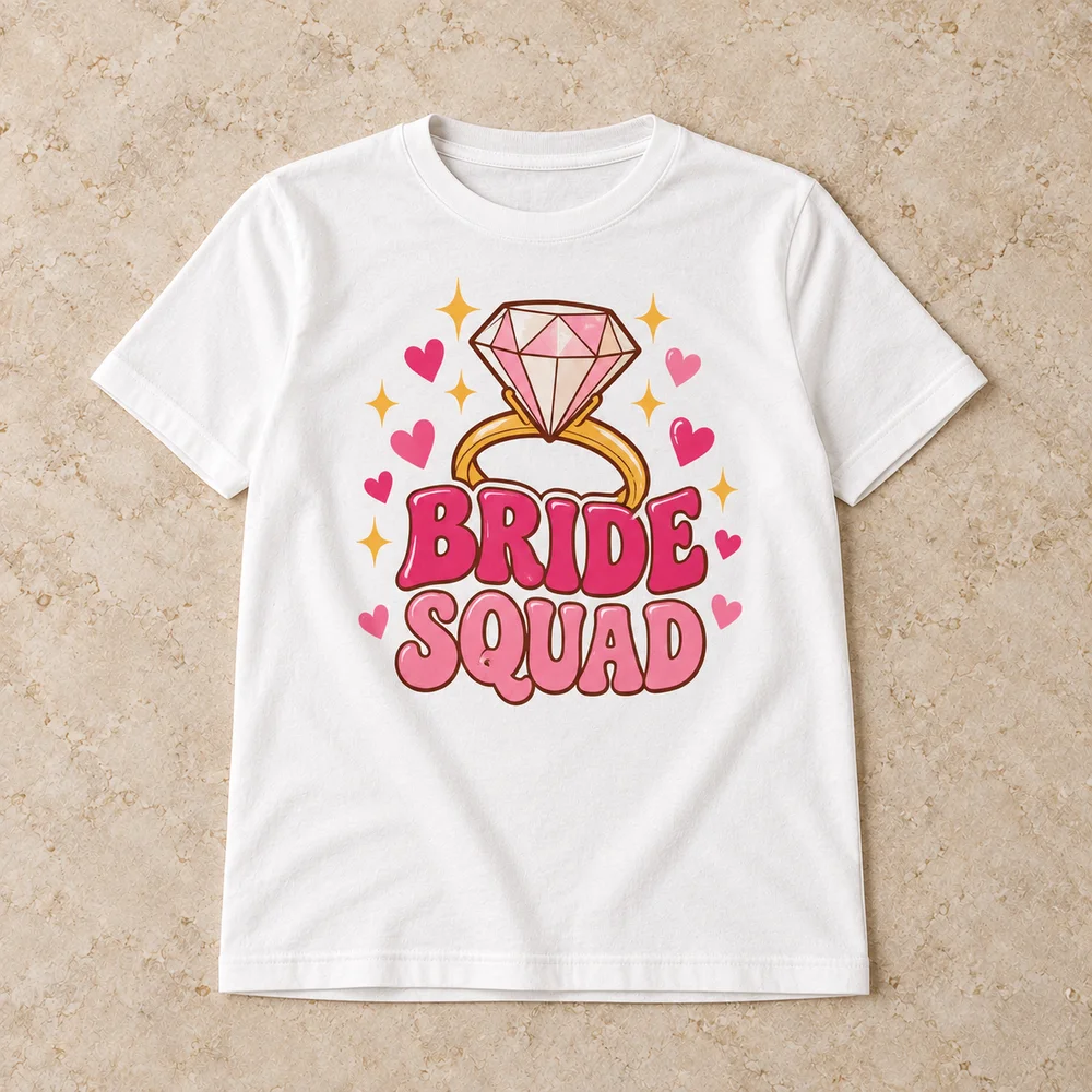 Bride squad on Women's Relaxed Jersey Tee